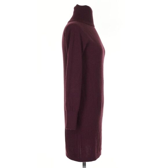 Quince Mongolian Cashmere Kitten Soft Ox Blood Burgundy Turtleneck Dress Small - Picture 4 of 8